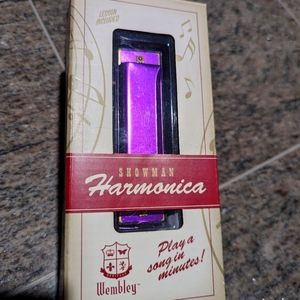Showman Harmonica by Wembley.  Lessons Included. New in box with tags.